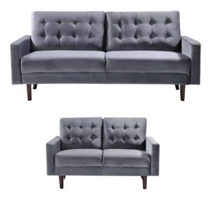 3 and 2 Seater Mazz Velvet Sofa