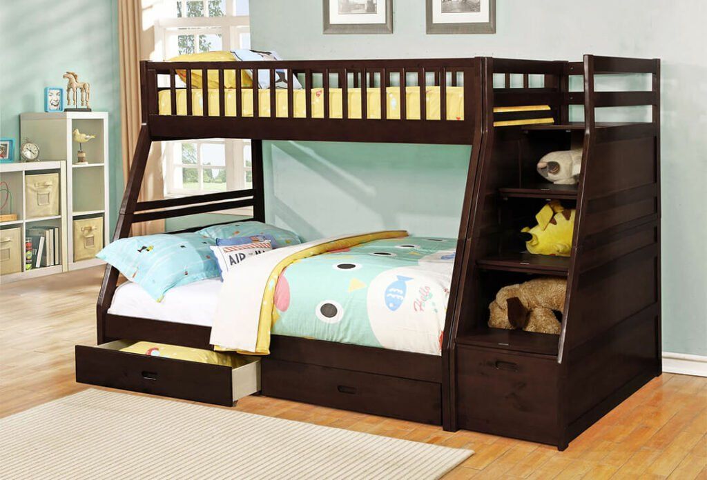 Bunk bed with storage: