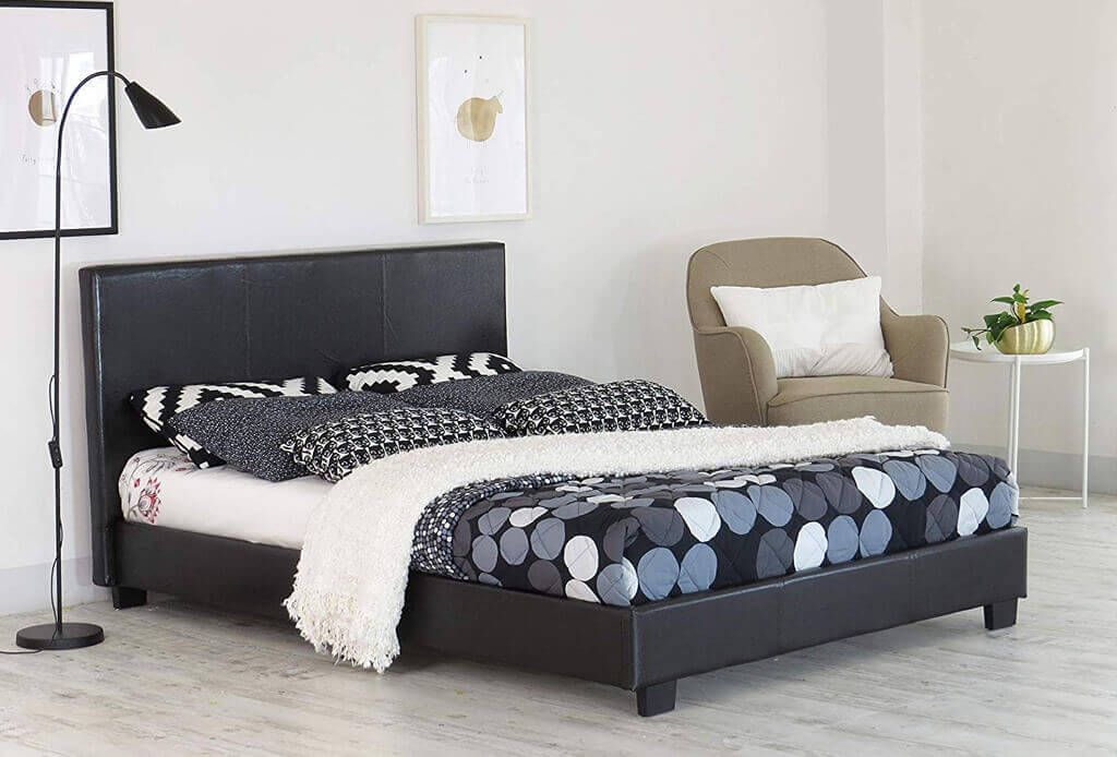 Faux Leather Bed Frame-Tender Sleep Furniture