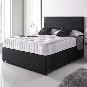 Black Divan bed with mattress