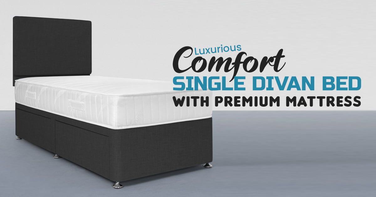 Luxurious Comfort: Single Divan Bed with Premium Mattress